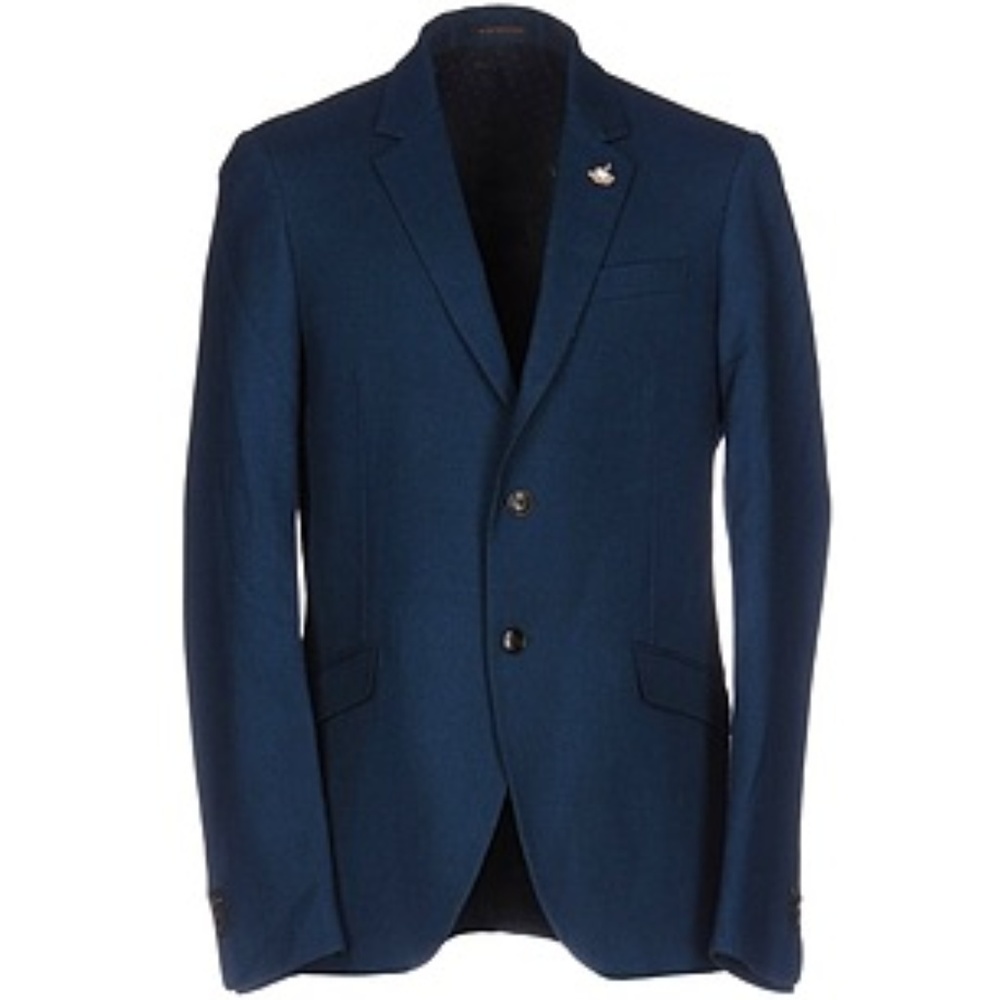 Scotch & Soda Virgin Wool Blue Blazer Medium